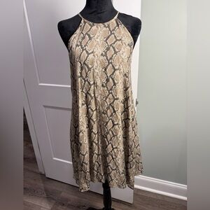ASOS Bella Dahl Snake Print Halter Dress casual light weight sundress